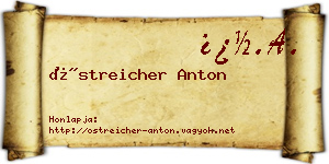 Östreicher Anton névjegykártya